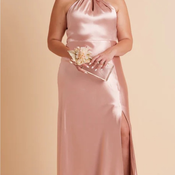 Birdy Grey Monica Dress-Shiny Satin Rose Gold size Large - Picture 2 of 5
